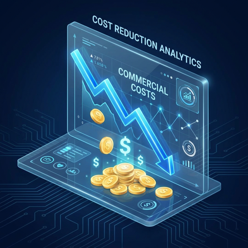 Illustration showing a downward trend in Cost Per Click (CPC) while maintaining quality.
